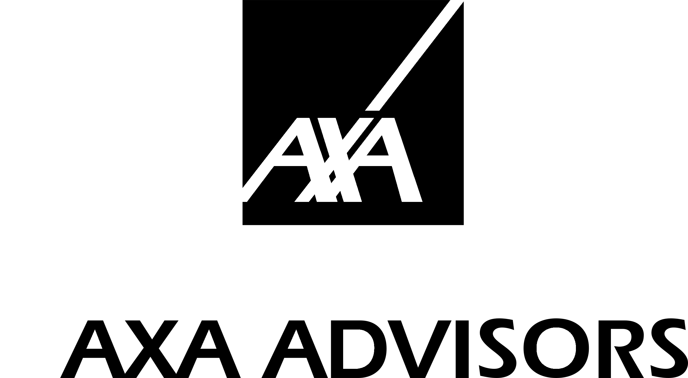 Axa-Logo schwarz und weiß