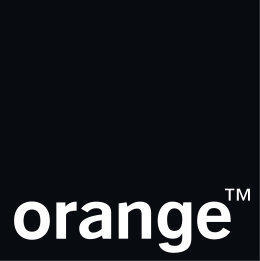 Logo naranja negro